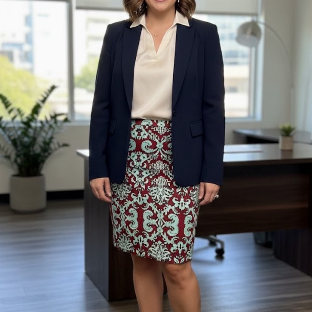 The Limited Elegant Patterned Pencil Skirt